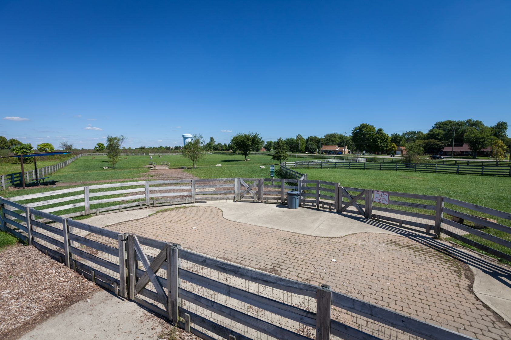 large fenced in dog park